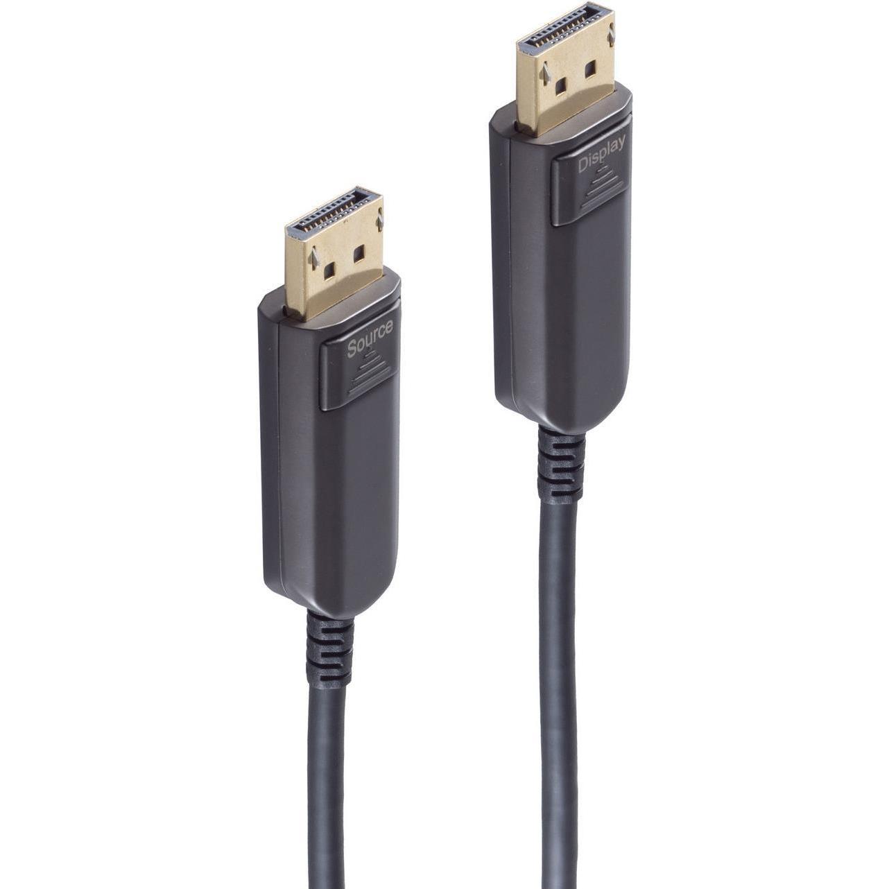Shiverpeaks -BASIC-S--Optisches Displayport Kabel, 8K, 10,0m (10 m, DisplayPort), Video Kabel