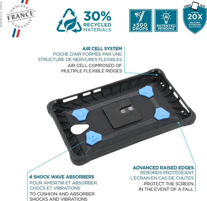 Productafbeelding Mobilis Protech Case 360 Handstrap Kickstand Galaxy Tab Active5 8 (Samsung Galaxy Tab 5)