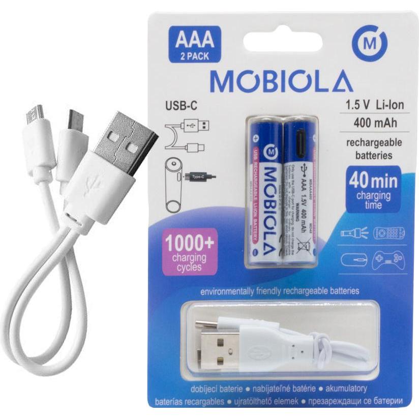 Vega AKKU / BATTERIE MOBIOLA MBAAA400 USB-C (4400 mAh), Batterie + pile