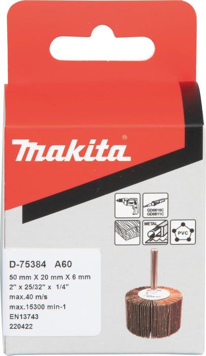 Actual product image Makita Ruota lamellare abrasiva 50 x 20 / G60 (Grain size 60)