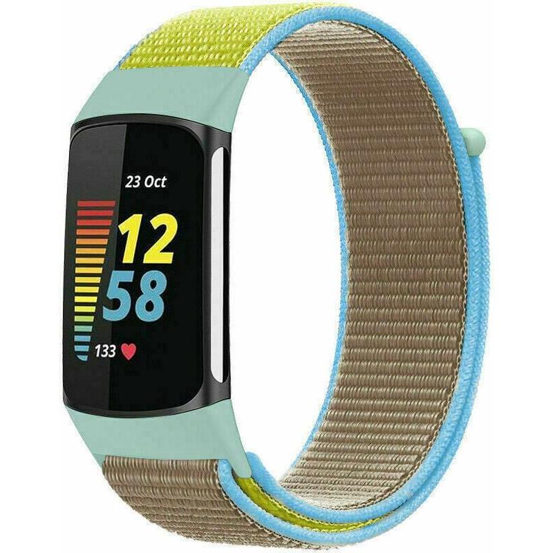 Strap-it Nylonarmband (Nylon, Fitbit Charge 5), Uhrenarmband, Braun