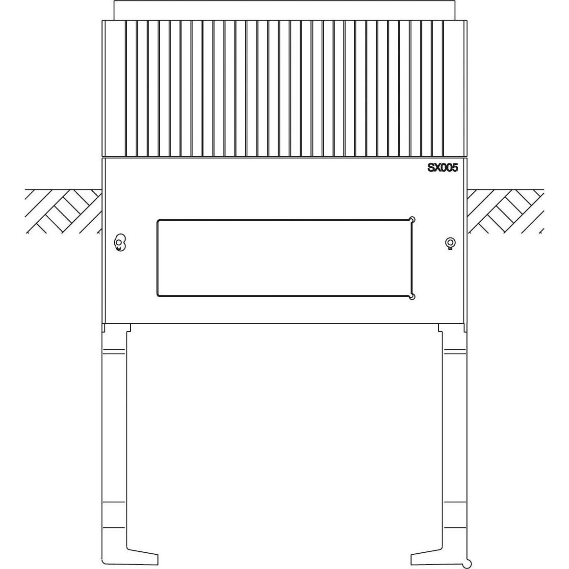Thumbnail - ABN, Verteilerschrank Zubehör, Sockel Gr. 0 f.Freiluftschrank 2-feldrigbreit Höhe 900mm SX005