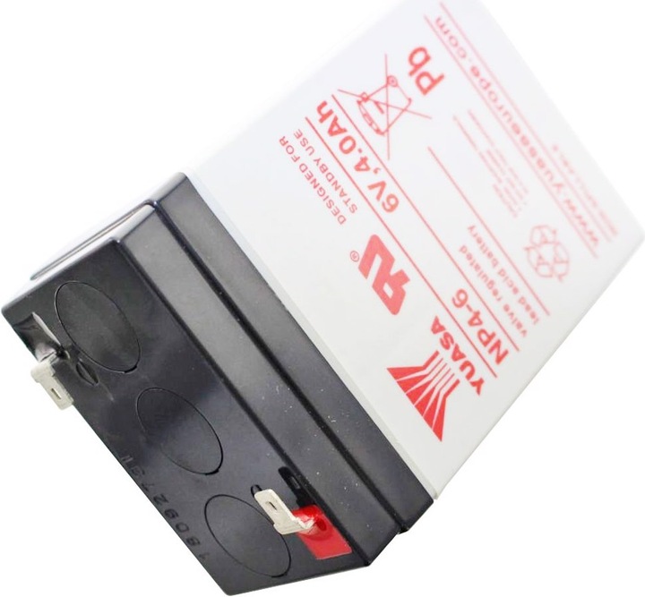 Actual product image Yuasa Battery NP4-6, Faston 4,8mm (6 V, 4 Ah)