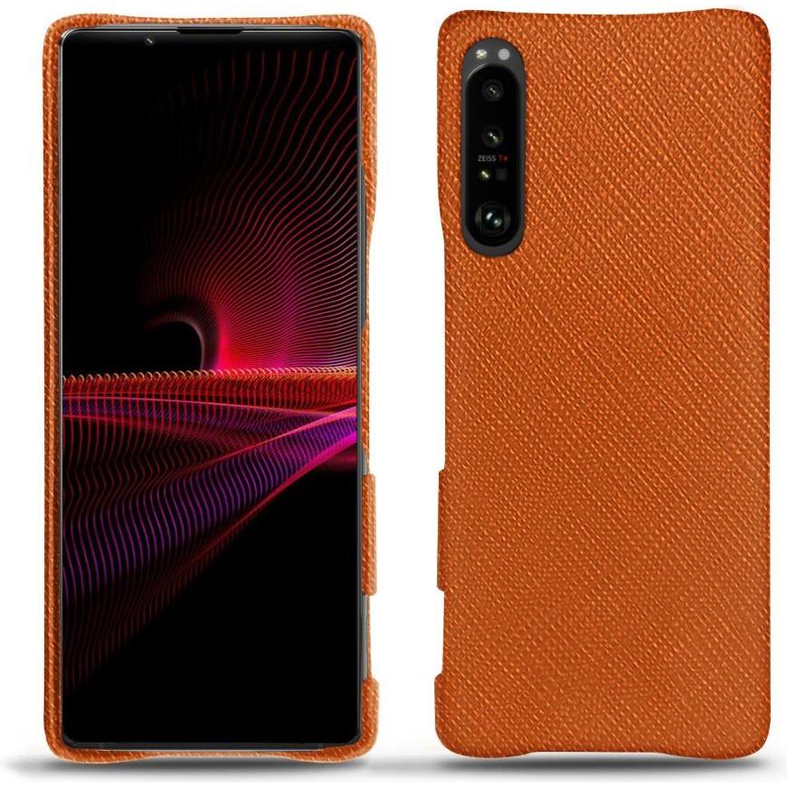 Noreve Lederschutzhülle (Sony Xperia 1 III), Smartphone Hülle, Orange