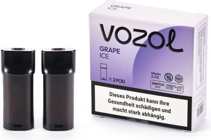 Actual product image Vozol Switch 600 POD, Grape ICE (Bunch of grapes)