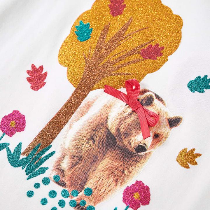 Produktbild VidaXL Kinder-Langarmshirt Ecru 140,Material: 95 % Baumwolle. 5 (140)