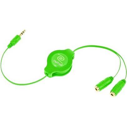 ReTrak EUCABLESPLGN Audiokabel 0,9 m 3,5mm 2 x 3,5mm Grün (0.90 m) (EUCABLESPLGN)