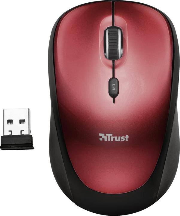 Immagine prodotto Trust Yvi Mini Mouse senza fili rosso (Senza fili)
