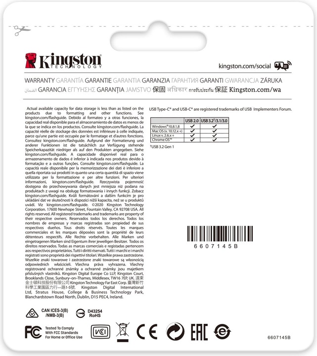 Image du produit Kingston DataTraveler 70 (256 Go, USB 3.2, USB-C)