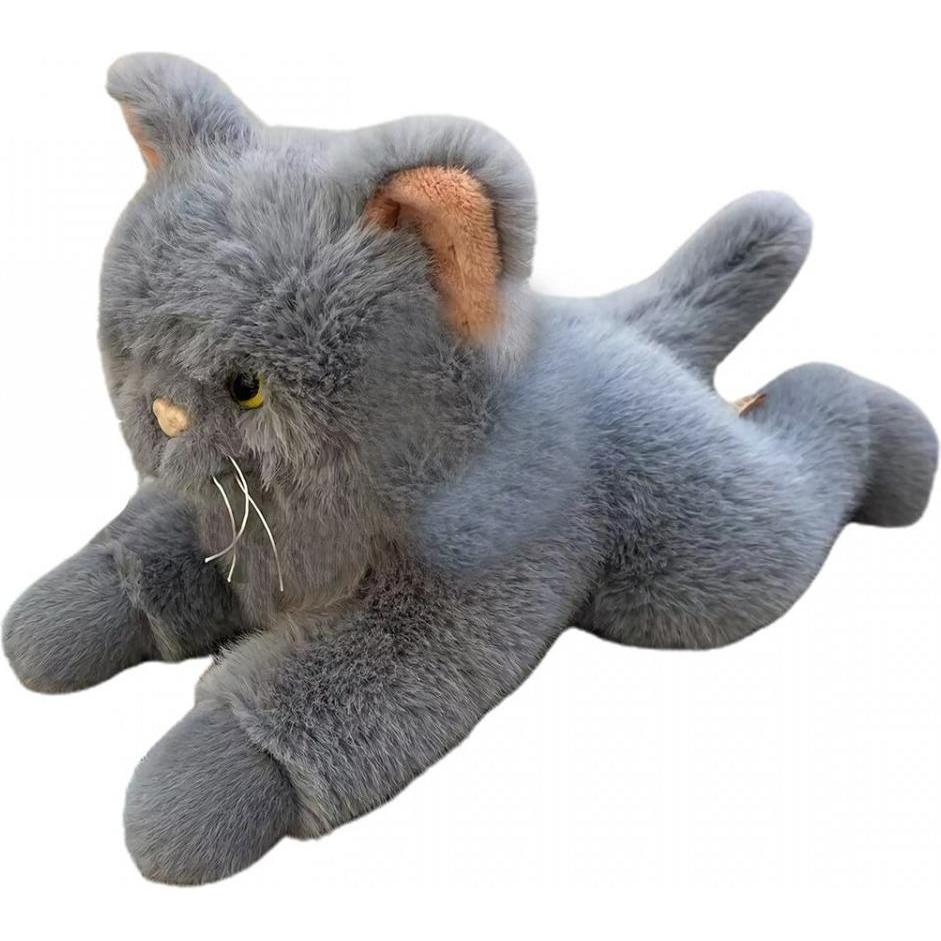 MADE Maskotka Kot 55cm leżący szary (Gatto di peluche), Gioco per gatti