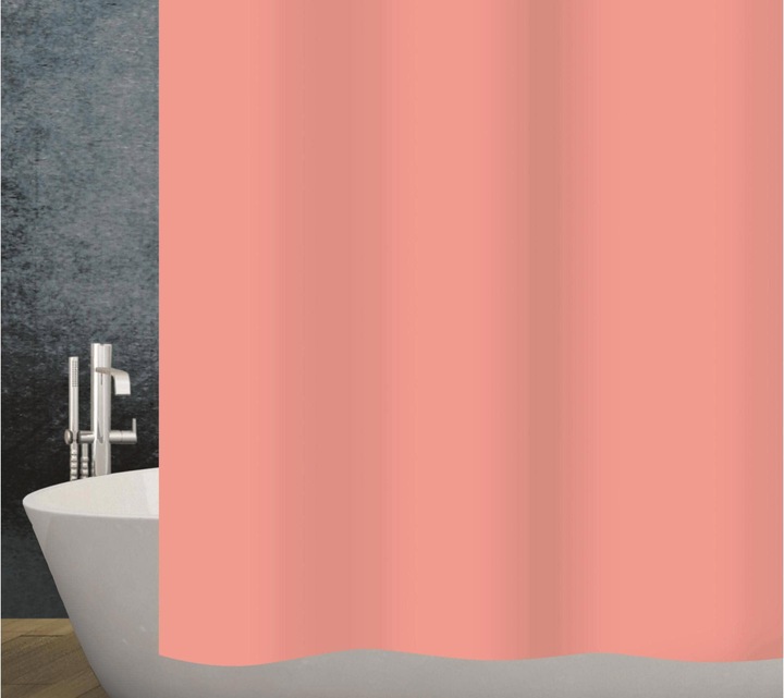 Image du produit Diaqua Rideau de douche Basic 180 x 200cm, Corail (180 x 200 cm)