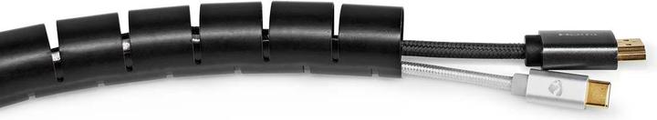 Produktbild Nedis Kabelmanagement | Spiralhülse | 2.00 m | 1 Stück | max. Kabeldicke: 28 mm | PE | Schwarz (Kabelschlauch, 200 cm)