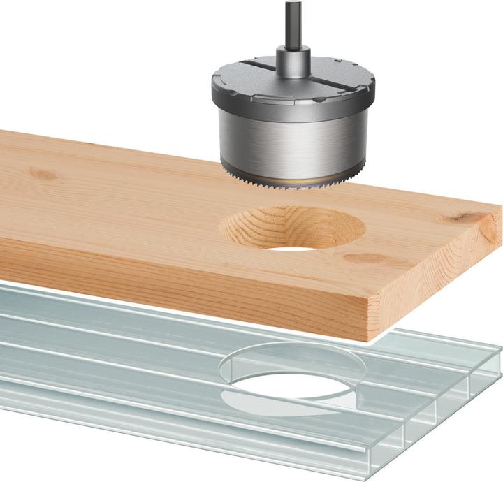 Actual product image wolfcraft 1 super hole saw set ø60,68,74,80,95mm (10 mm)