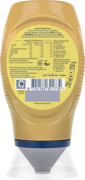 Actual product image Hellmann's Cheese sauce (290 g)