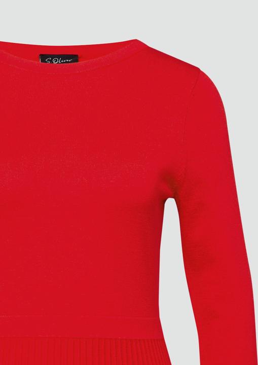Image du produit s.Oliver Kleid Midi-Strickkleid mit U-Boot-Ausschnitt und Strukturmuster (40)