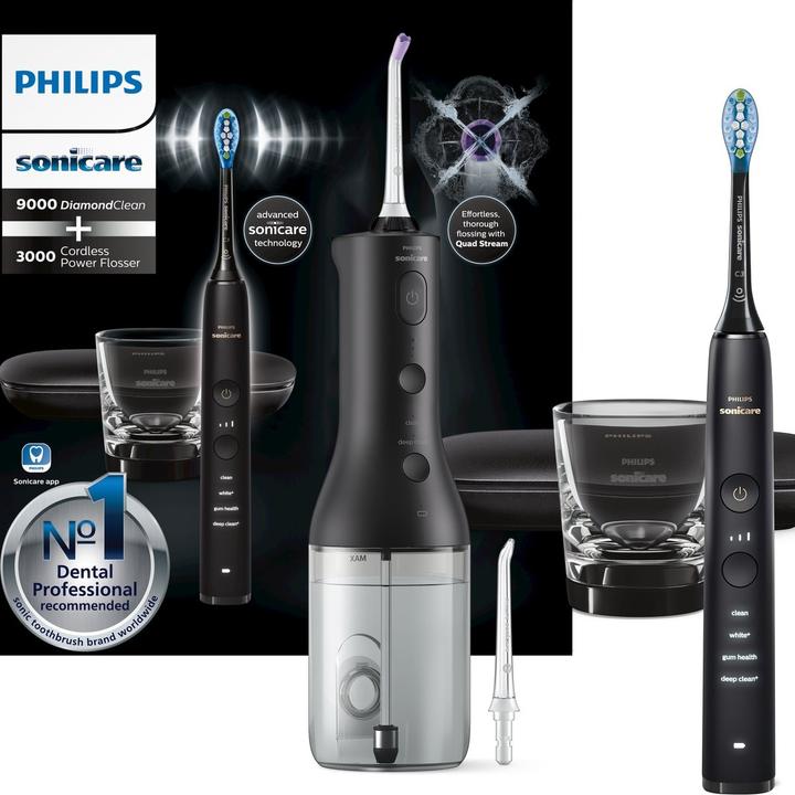 Actual product image Philips Sonicare Diamond Clean 9000 & Cordless Power Flosser 3000 (Sonic toothbrush)