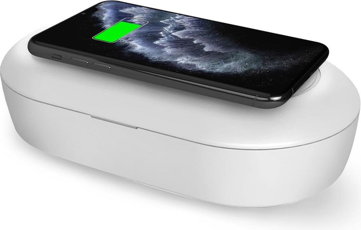 Immagine prodotto SBS UV Disinfection Box & Wireless Charger/Inductive Charging Station 10W, bianco