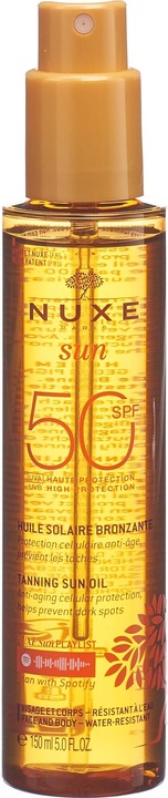 Nuxe Huile Bronz Visage & Corps Sun Protection Factor 50 (Sonnenöl, SPF 50, 150 ml, 150 g)