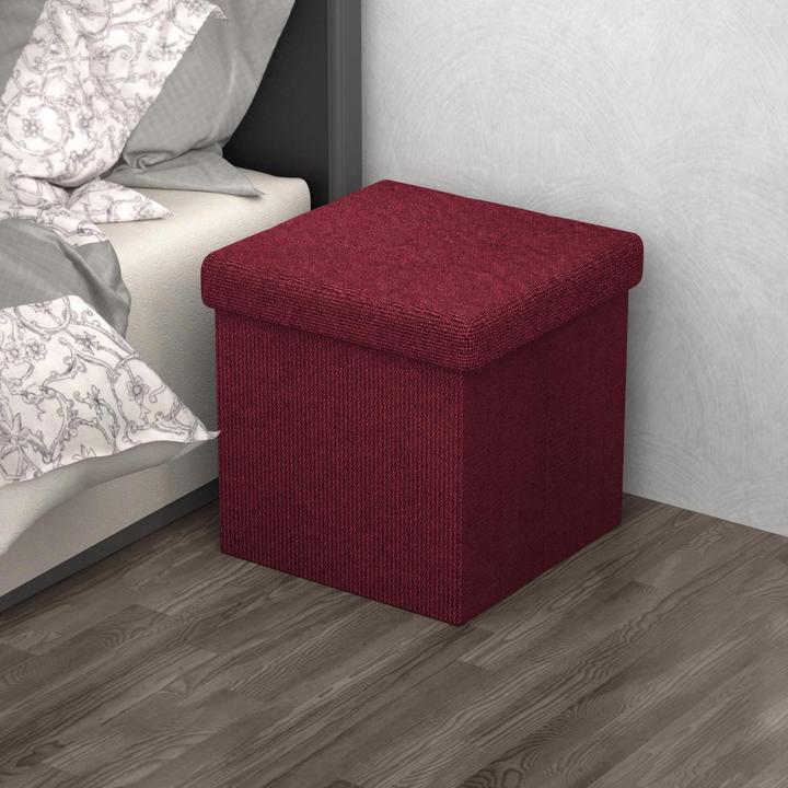 Actual product image Intirilife Stool 30x30x30 cm in CHERRY RED