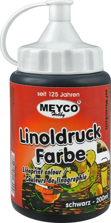 Actual product image Meyco Lino printing ink, 200ml, black (Black, 200 ml)