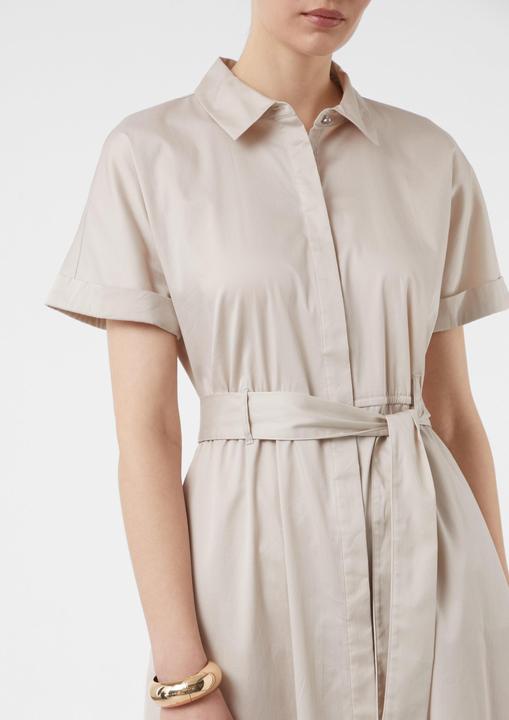 Image du produit Comma Kleid Midikleid aus Popeline mit Hemdkragen und Bindegürtel (46)