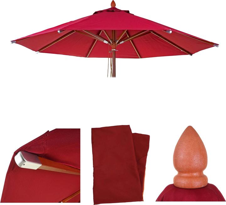Image du produit Mendler Housse pour parasol gastronomique en bois, housse de parasol de remplacement, ronde Ø4m polyester (4 m)