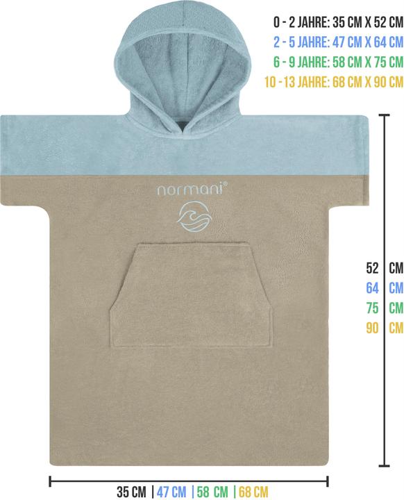 Image du produit Normani Kinder Badeponcho 6-9 Jahre Puwai