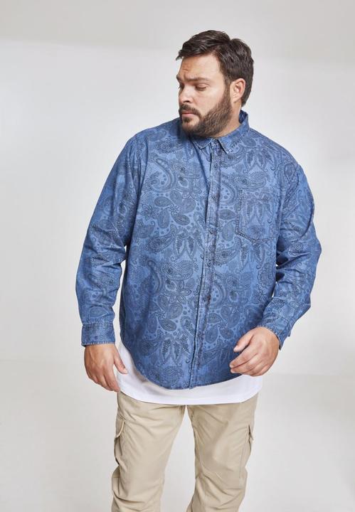 Produktbild Urban Classics Printed Paisley Denim Shirt (S)