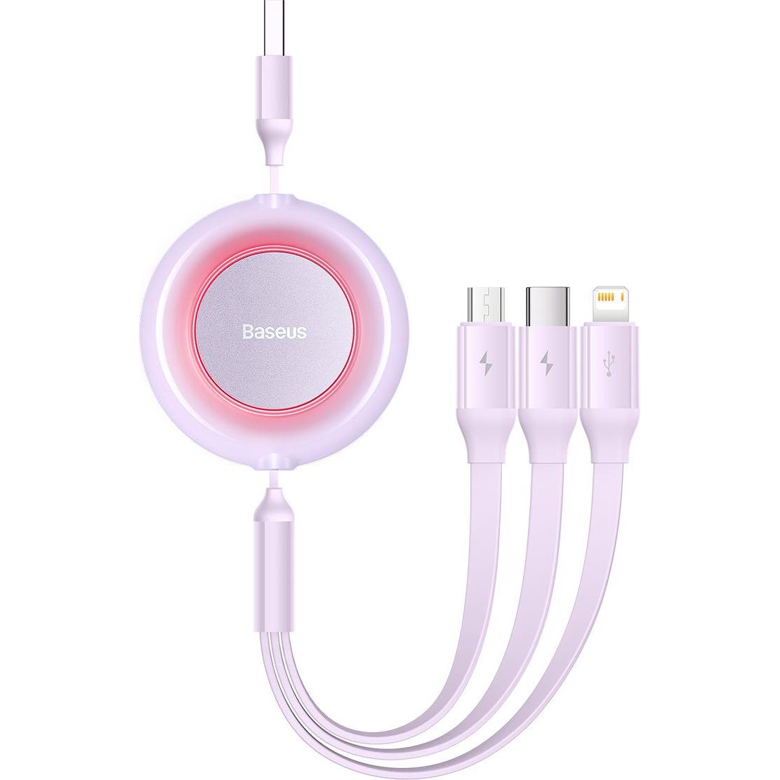 Baseus Bright Mirror 2 3in1“ A tipo USB laidas – „micro USB“ + „Lightning“ + USB Type C 3,5A 1,1 m (1.10 m, USB 2.0), US...