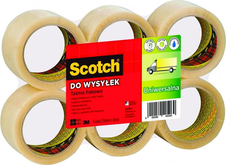 Image du produit Scotch Ruban d'emballage d'expédition hotmelt, 50 mm, 66 m, transparent (105 mm)