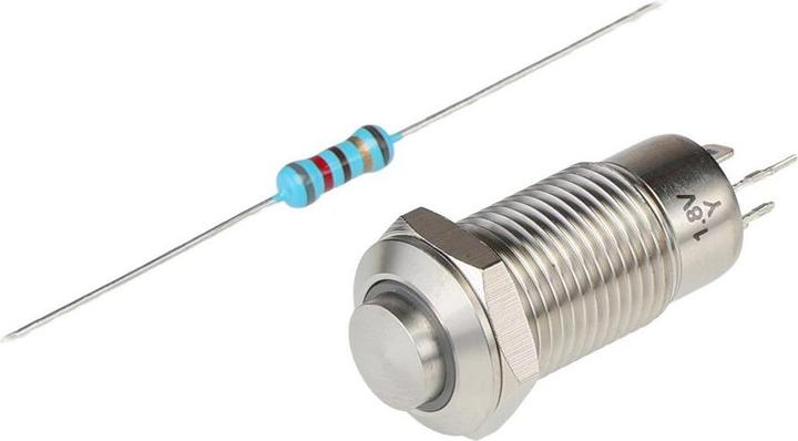 Produktbild RS PRO 12mm,Stainless,yellow,ring,ltch,12V