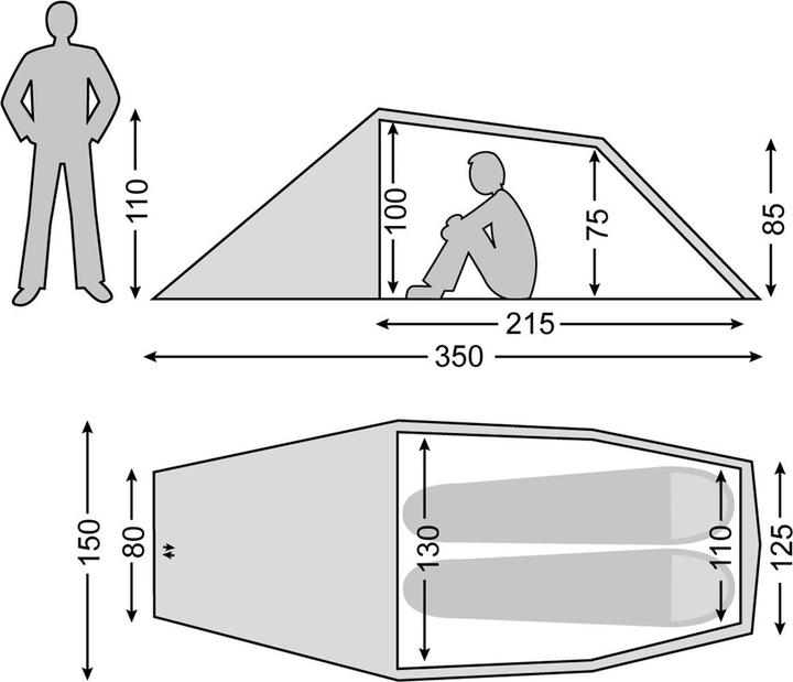 Produktbild Nordisk Halland 2 Light Weight SI Tent (Tunnelzelt, 1.50 kg, 2 Personen)