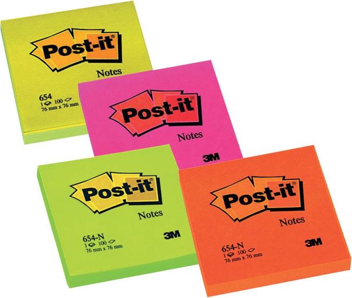 Actual product image Post-it Sticky notes neon (127 x 76 mm)