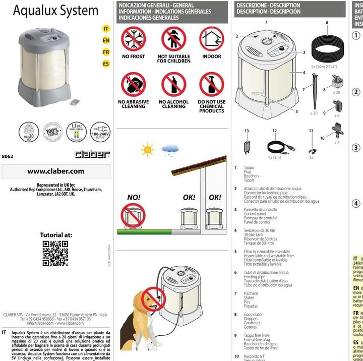 Productafbeelding Claber Aqualux Systeem (Set druppelirrigatie)