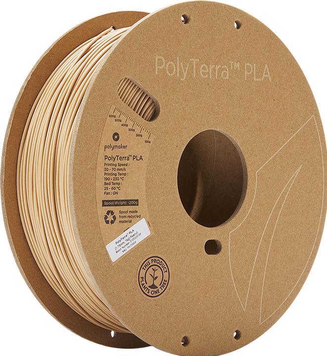 Productafbeelding Polymaker PolyTerra PLA - Pinda - 1,75 mm (PLA, 1.75 mm, 1000 g, Bruin)