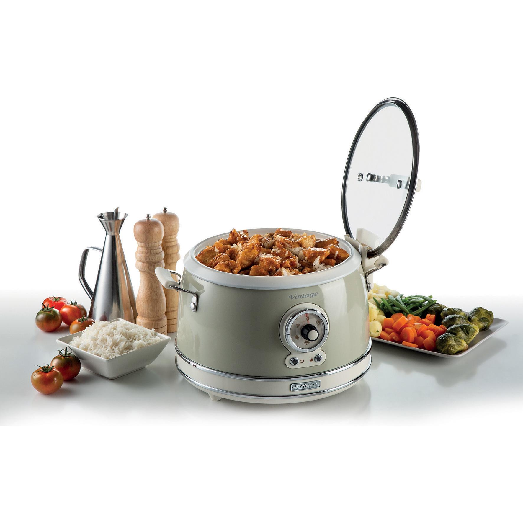 Thumbnail - Ariete 2904 Vintage, Dampfgarer + Reiskocher, Beige