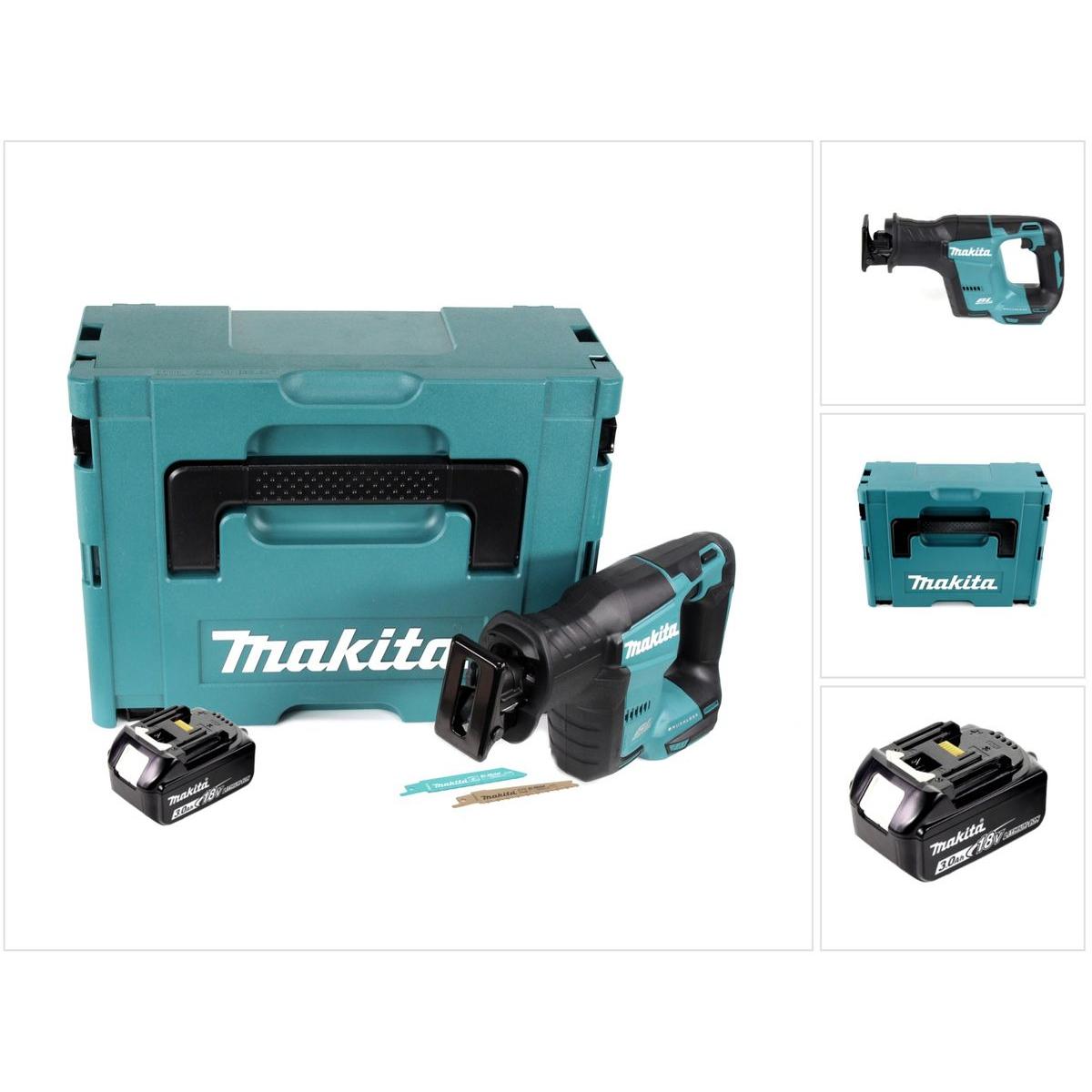 Makita, Säbelsäge, DJR 188 F1J Akku Reciprosäge 18 V Brushless Säbelsäge im Makpac + 1x 3,0 Ah Akku - ohn
