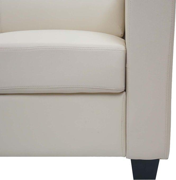 Actual product image Mendler 3 seater Sofa Couch Loungesofa Lille - leather, cream (3-seater)