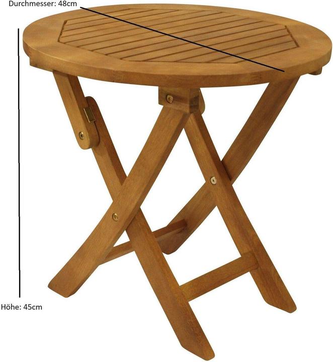 Image du produit Degamo Table d'appoint pliante SAIGON ronde