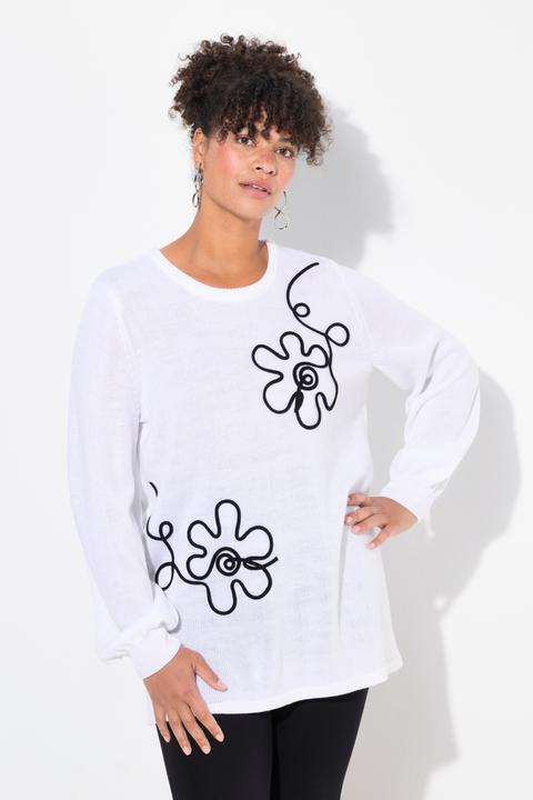 Produktbild Miamoda Pullover, Blumen, Ballon-Langarm (46, 48)