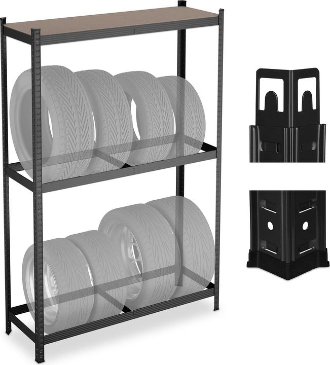 Actual product image Relaxdays Tyre rack