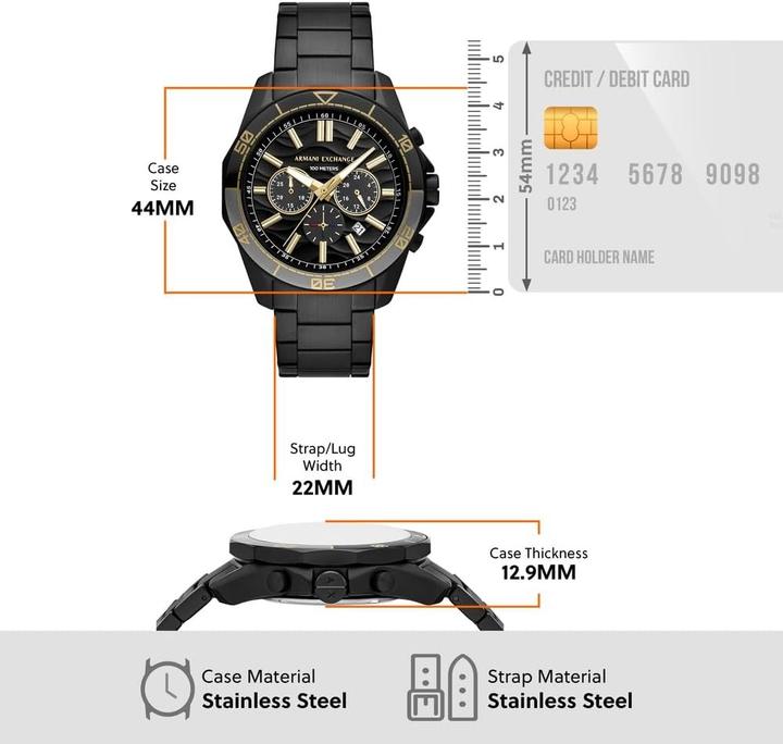 Produktbild Armani Exchange Spencer (Chronograph, Analoguhr, 44 mm)
