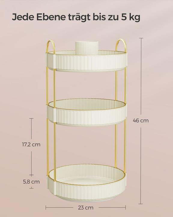 Produktbild Songmics Drehbarer Make-up Organizer mit 3 Ebenen