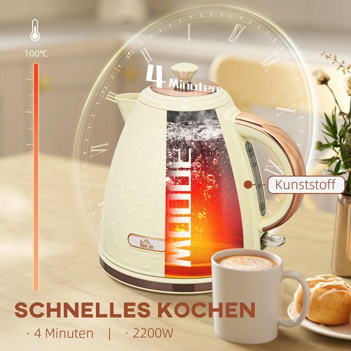 Produktbild Swisshandel24 Wasserkocher, 2200W, Sichtfenster, Filter, Schnellkocher, Beige (1.70 l)