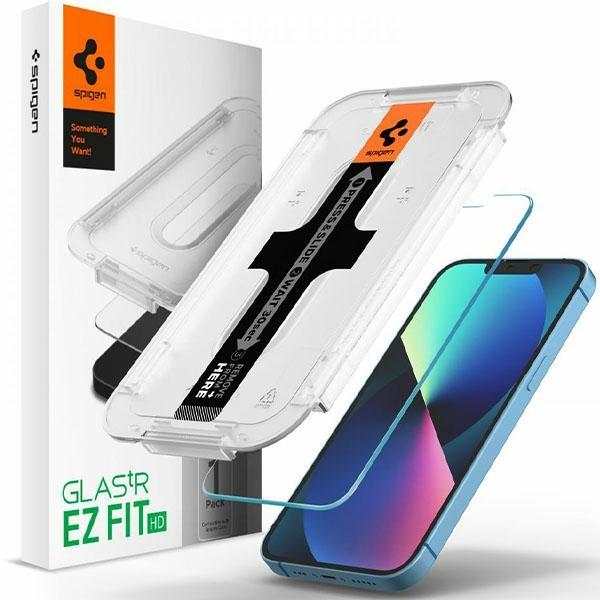 Actual product image Spigen Glas.tR Ez Fit (1 Piece, Apple iPhone 14, Apple iPhone 13, Apple iPhone 16e, Apple iPhone 13 Pro)