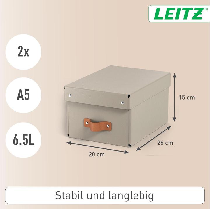 Produktbild Leitz Archivbox Puro Recyclingkarton Klein mit Deckel (A5)