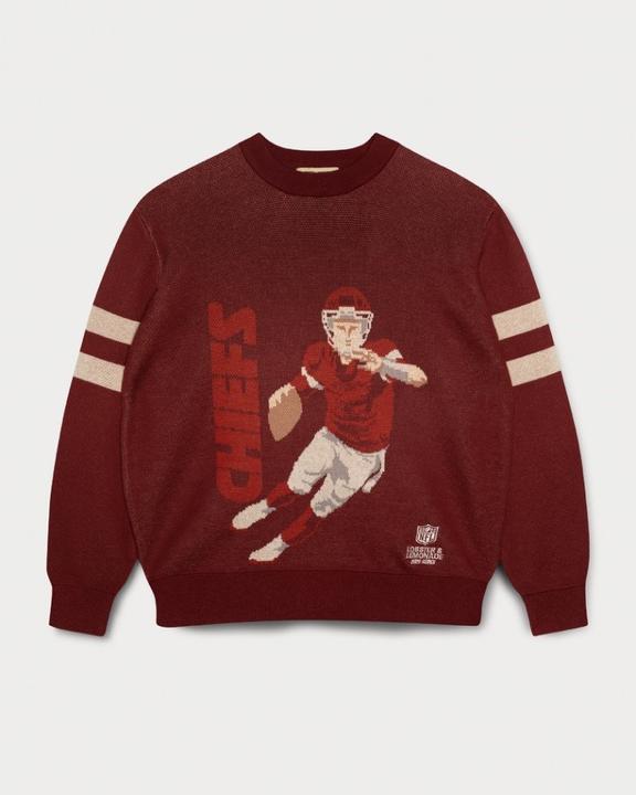 Lobster & Lemonade Kansas City Chiefs QB 81 Knit Sweater maroon L (L)