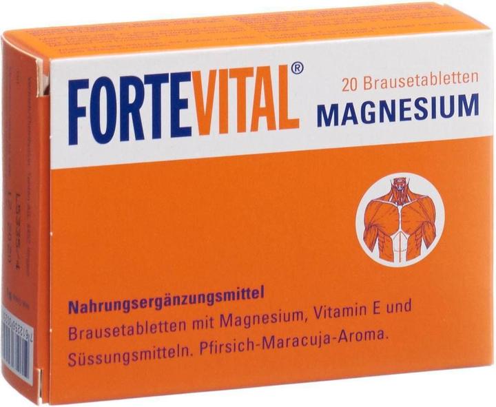 Immagine prodotto Fortevital Magnesio con min E compresse effervescenti (20 Pezzo/i, Compressa effervescente, 124 g)