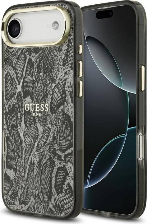 Immagine prodotto Guess - Python Pattern MagSafe (GUHMP17MHIMPYGK) - iPhone 17 Air - Black (Apple iPhone 17 Pro)