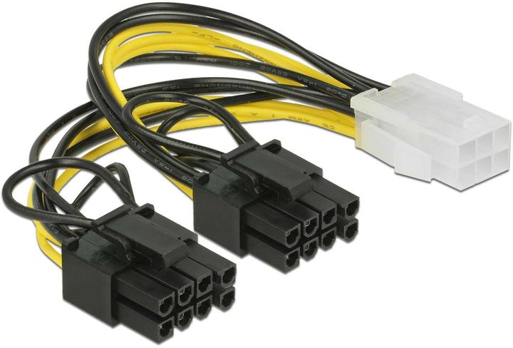 Produktbild Delock 6Pin auf 2x 8Pin oder 2x 6Pin Stromadapter (15 cm)